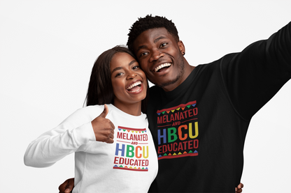 Melanated & HBCU Educated Unisex Long Sleeve Tee