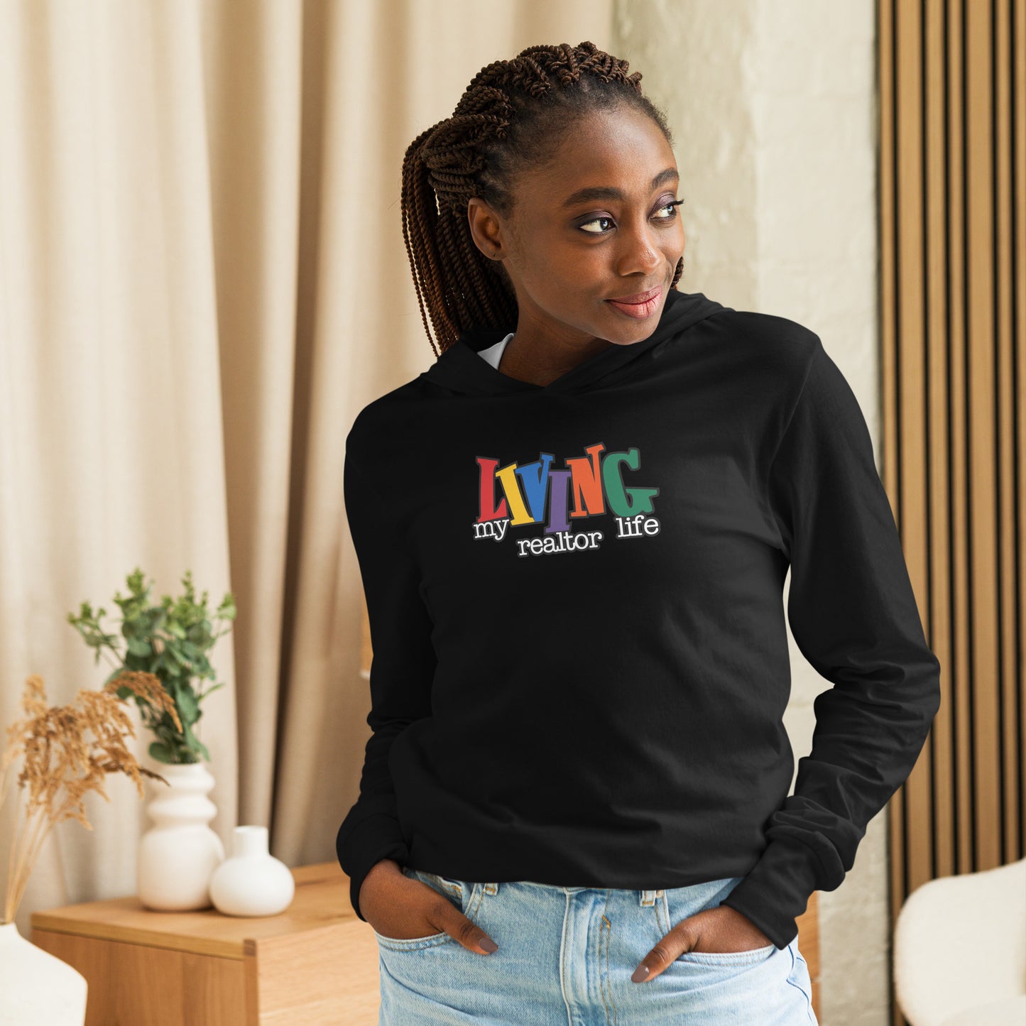 Living My Realtor Life Hooded long-sleeve tee