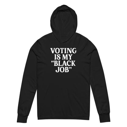 My Black Job Hooded long-sleeve tee