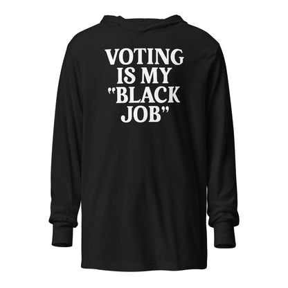 My Black Job Hooded long-sleeve tee