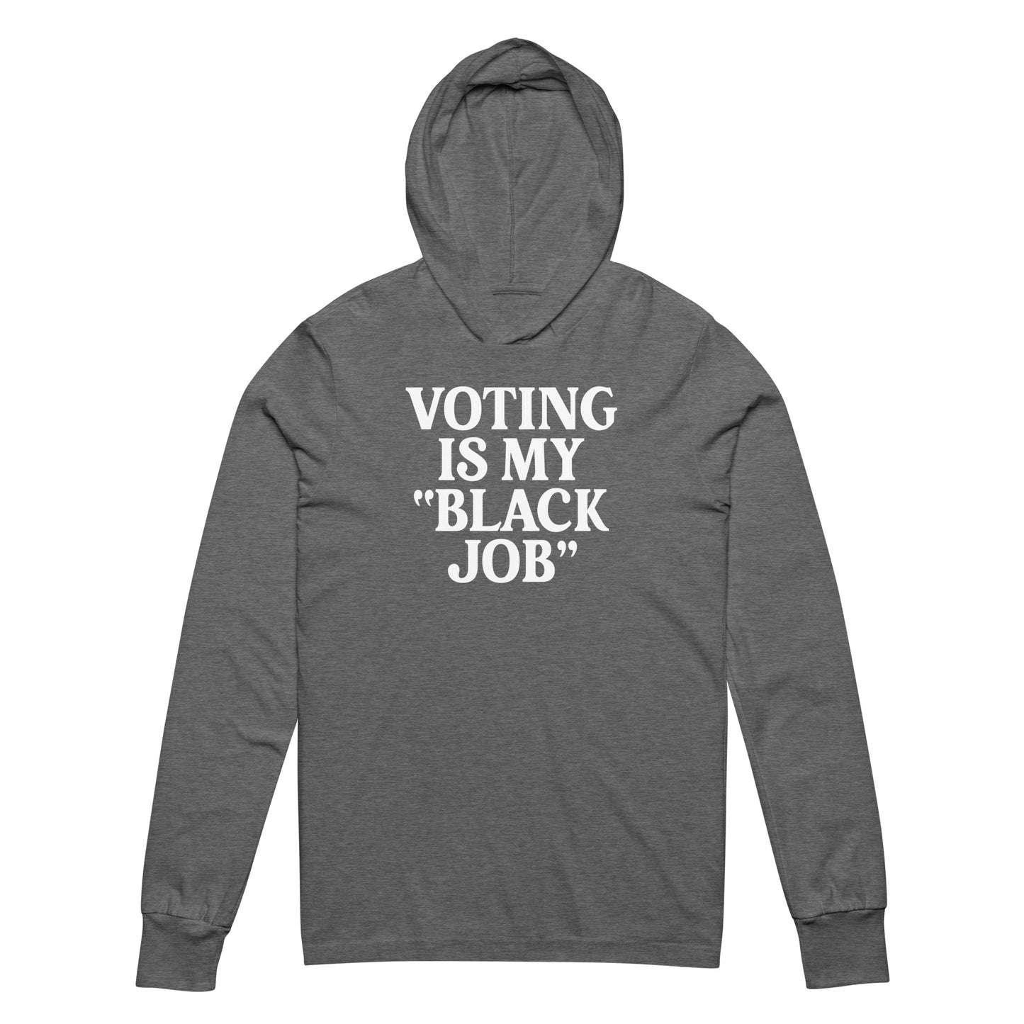 My Black Job Hooded long-sleeve tee