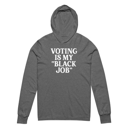 My Black Job Hooded long-sleeve tee