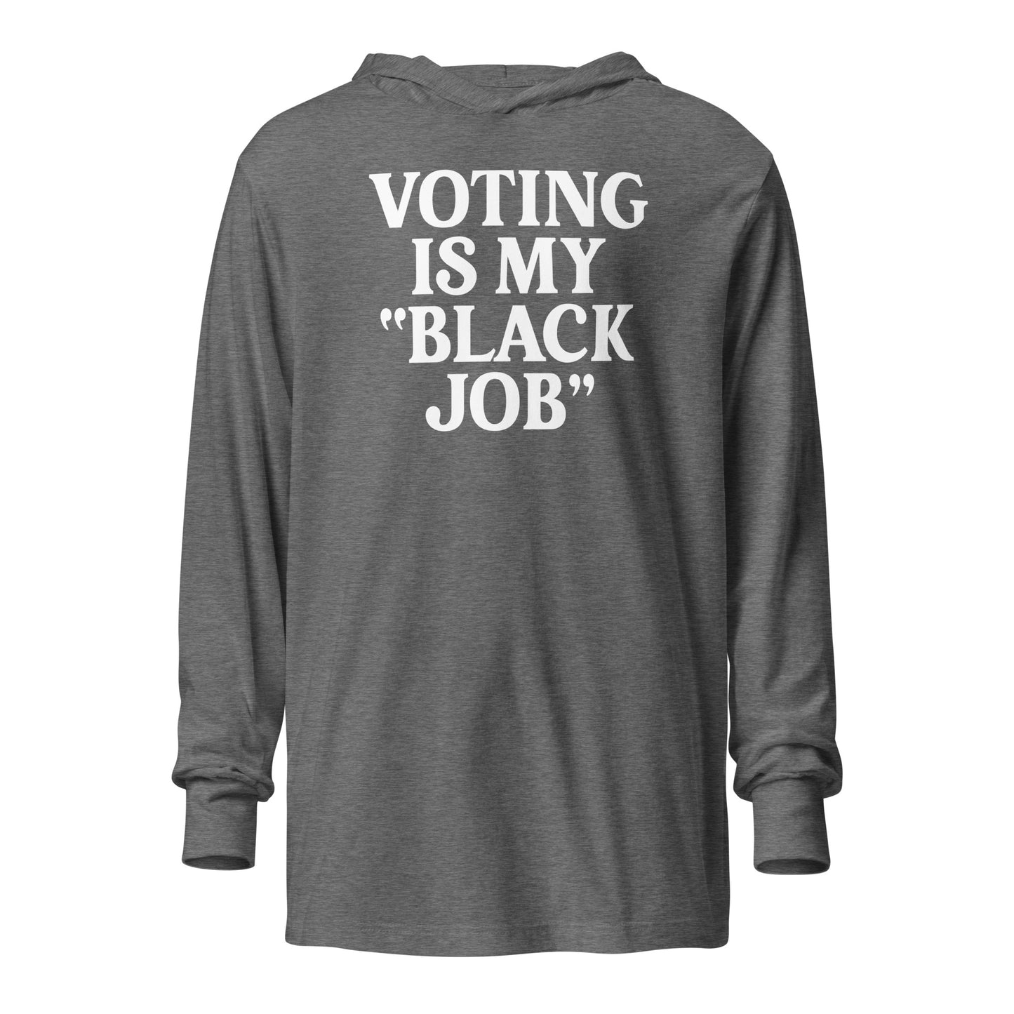 My Black Job Hooded long-sleeve tee