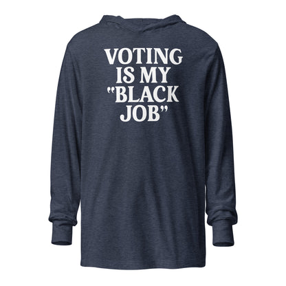 My Black Job Hooded long-sleeve tee